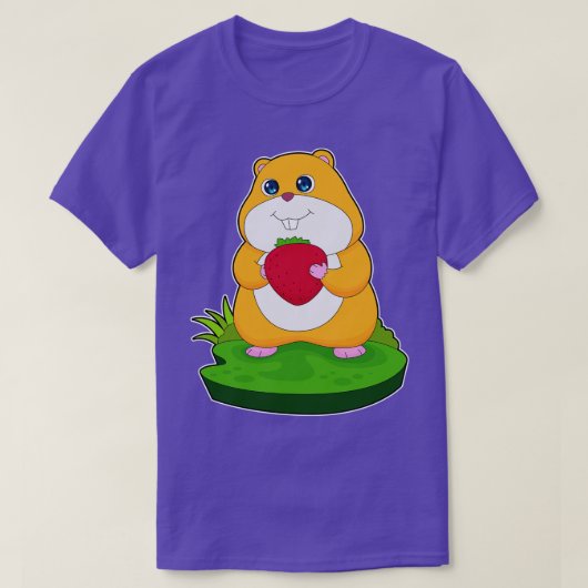 Hamster Strawberry Frucht T-Shirt (Design vorne)