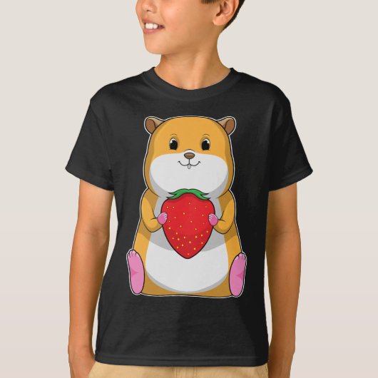 Hamster Strawberry Frucht T-Shirt (Vorderseite)