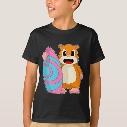Hamster Surfboard T-Shirt (Vorderseite)