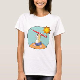 Hamster Surft auf Surfboard im Sommer T-Shirt