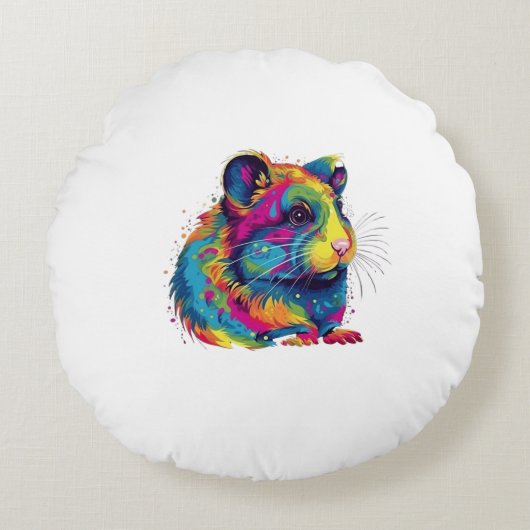 Hamster süß rundes kissen (Vorderseite)