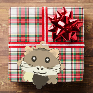 Hamster 🐹 Süße Tier mit bunt gestreiftem Schal Ornament Karte
