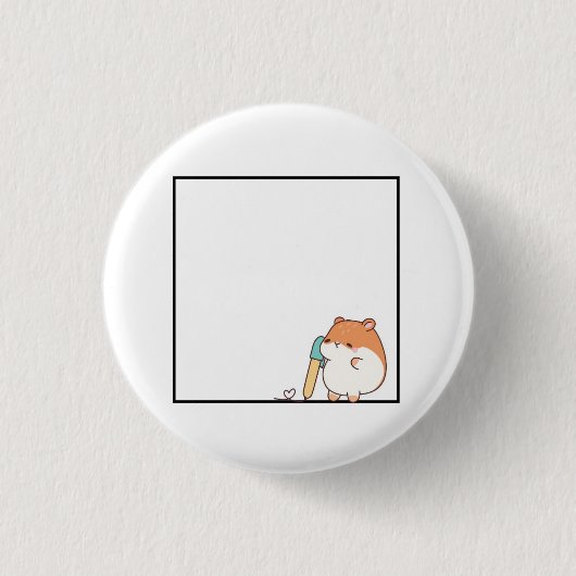 Hamster, süßes Hamster-Thema Button (Vorderseite)