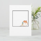 Hamster, süßes Hamster-Thema Einladung (Stehend Vorderseite)