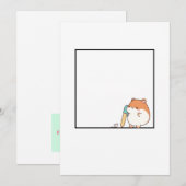 Hamster, süßes Hamster-Thema Einladung (Vorne/Hinten)