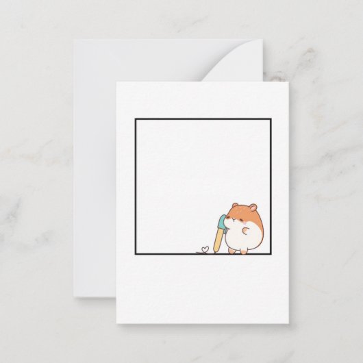 Hamster, süßes Hamster-Thema Mitteilungskarte (Vorderseite)