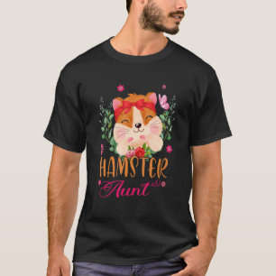 Hamster Tante Niedliche Blume Hamster Bow Krawatte T-Shirt