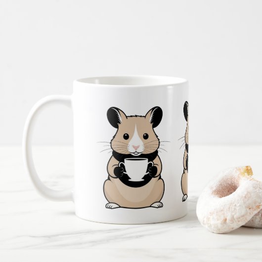 Hamster-Tasse, Geburtstag, Geschenke Kaffeetasse (Mit Donut)
