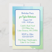 Hamster Themed Boys Geburtstagsparty Einladung (Rückseite)