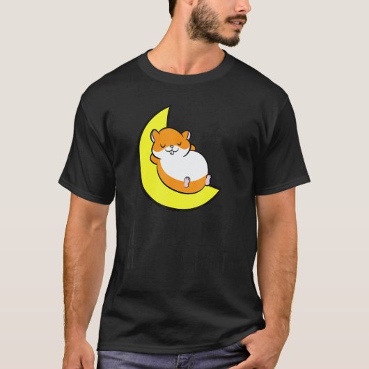 Hamster Tired Nap All Day Sleep All Night Cute Ham T-Shirt (Vorderseite)