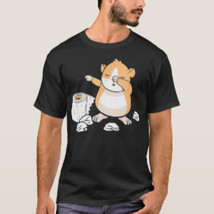 Hamster Toilettenpapier Funny Dabbing Zwarf Hamste T-Shirt