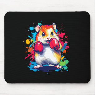 Hamster Tragen Boxhandschuhe Farben Kunst Mousepad