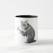 HAMSTER: TROMPETE: WEIHNACHTEN: BLEISTIFT TASSE (Zentrum)