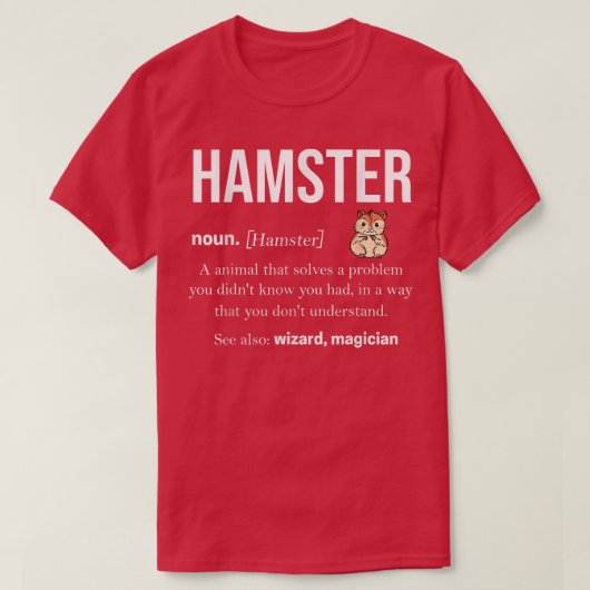 Hamster Tshirt Pet Rodent Guinea Pig Zwarf2622 (Design vorne)