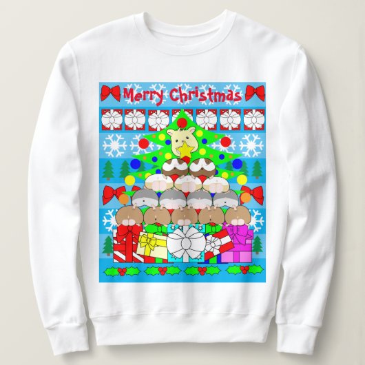 Hamster Ugly Sweater Sweatshirt (Design vorne)