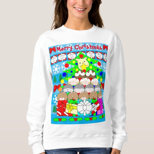 Hamster Ugly Sweater Sweatshirt (Vorderseite)