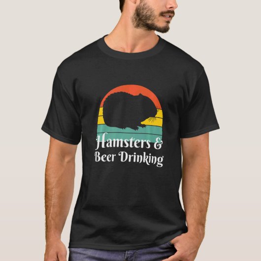 Hamster und Bier trinken T-Shirt (Vorderseite)