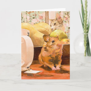 Hamster und Cat Blank Card Karte