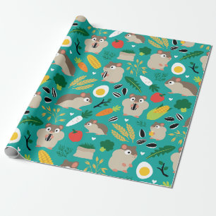 Hamster und ihre Leckereien Geschenkpapier
