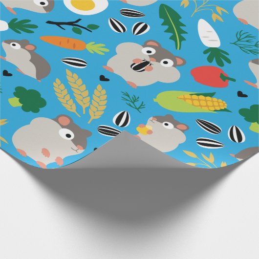 Hamster und ihre Leckereien Geschenkpapier (Ecke)
