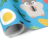 Hamster und ihre Leckereien Geschenkpapier (Rolleneckpunkt)