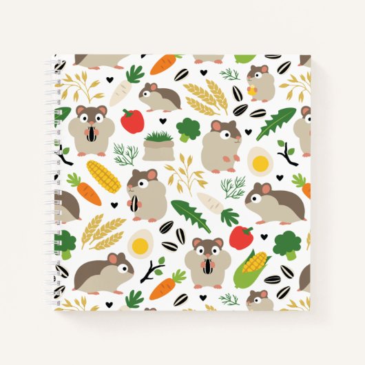 Hamster und ihre Leckereien Notizblock (Vorderseite)