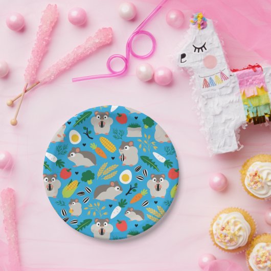 Hamster und ihre Leckereien Pappteller (Party)