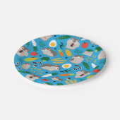 Hamster und ihre Leckereien Pappteller (Schrägansicht)