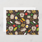 Hamster und ihre Leckereien Postkarte (Vorne/Hinten)