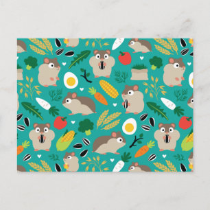 Hamster und ihre Leckereien Postkarte