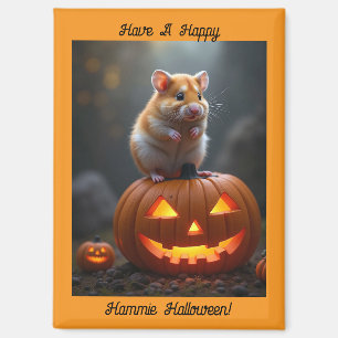 Hamster und Kürbisse Halloween Magnet