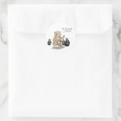 Hamster und Ninja Frucht Runder Aufkleber (Tasche)