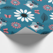 Hamster und Sonnenblumen Nahtloses Muster Geschenkpapier (Ecke)