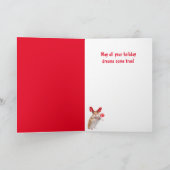 Hamster und Weihnachtsgeschenke Feiertagskarte (Innenseite)