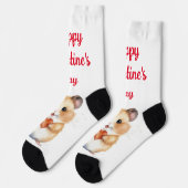 Hamster Valentine Day Crew Socks Socken (Linkes Detail)