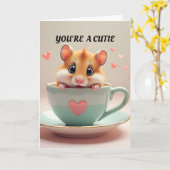 Hamster Valentinstagskarte Karte (Gelbe Blume)