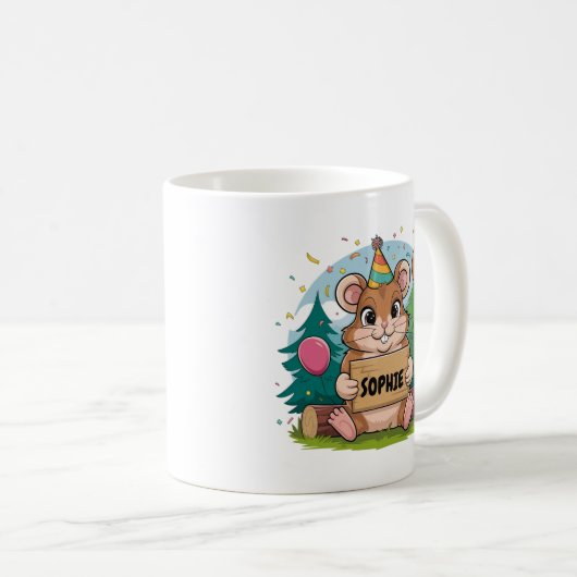 Hamster Verjaardag Kaffeetasse (VorderseiteRechts)