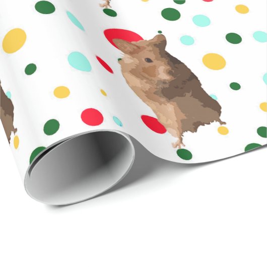Hamster-Verpackung Geschenkpapier (Rolleneckpunkt)
