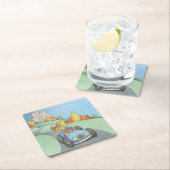 Hamster Weekend Getaway Square Paper Untersetzer (Vor Ort)