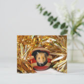 Hamster-Weihnachten Feiertagspostkarte (Stehend Vorderseite)