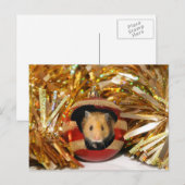 Hamster-Weihnachten Feiertagspostkarte (Vorne/Hinten)