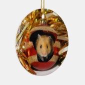 Hamster-Weihnachten Keramikornament (Rechts)