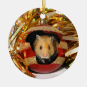 Hamster-Weihnachten Keramikornament (Vorne)