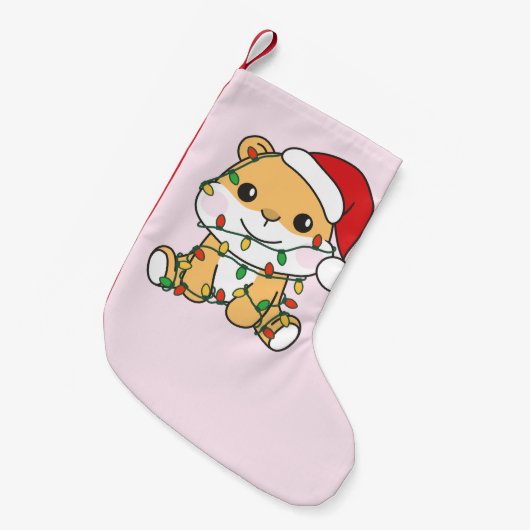 Hamster Weihnachts-Wintertiere Holiday Hamsters Kleiner Weihnachtsstrumpf (Vorderansicht (hängend))