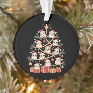 Hamster-Weihnachtsbaum-Santa-Hut-Feiertag-Haustier Ornament