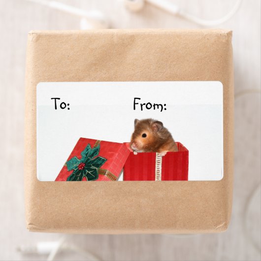 Hamster Weihnachtsgeschenk-Tag (Insitu)