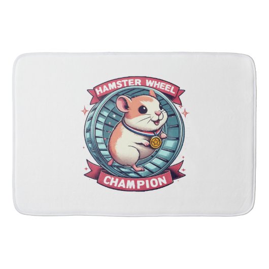 Hamster Wheel Champion Badematte (Vorderseite)