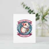 Hamster Wheel Champion Begleitkarte (Stehend Vorderseite)
