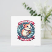 Hamster Wheel Champion Einladung (Stehend Vorderseite)