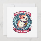 Hamster Wheel Champion Einladung (Rückseite)